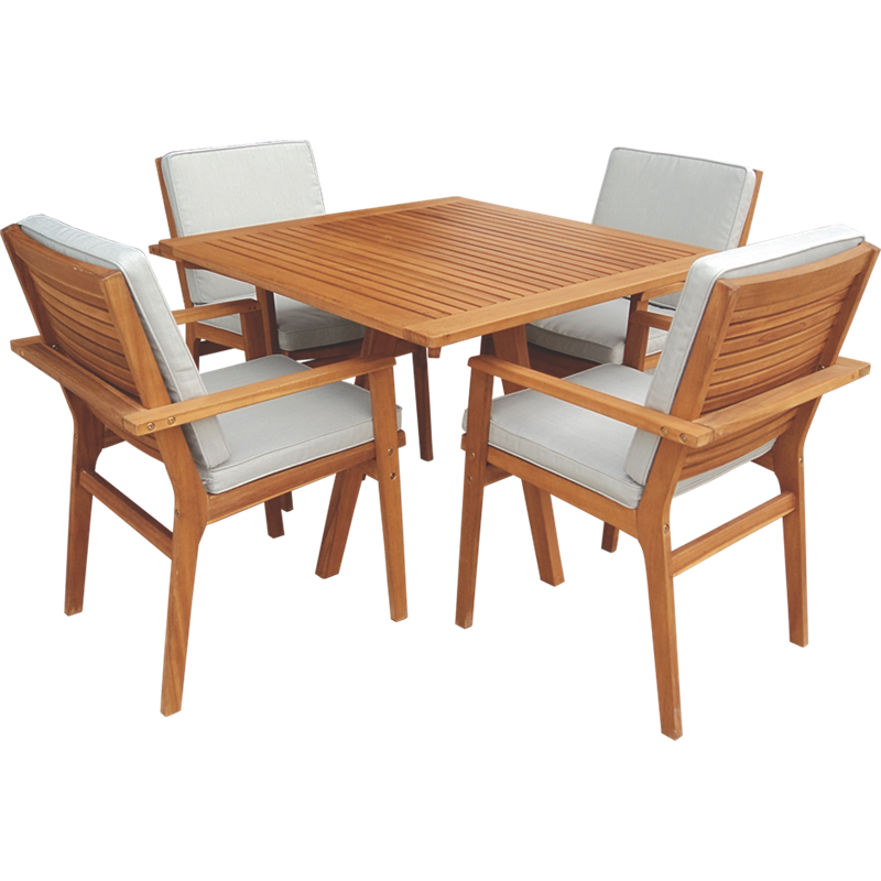 سفرة 4-كراسي مربعة